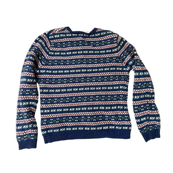 VINTAGE Granola Girl Women's 100% Lambswool Sweater‎ Aztec Savane sz Small - Picture 6 of 6